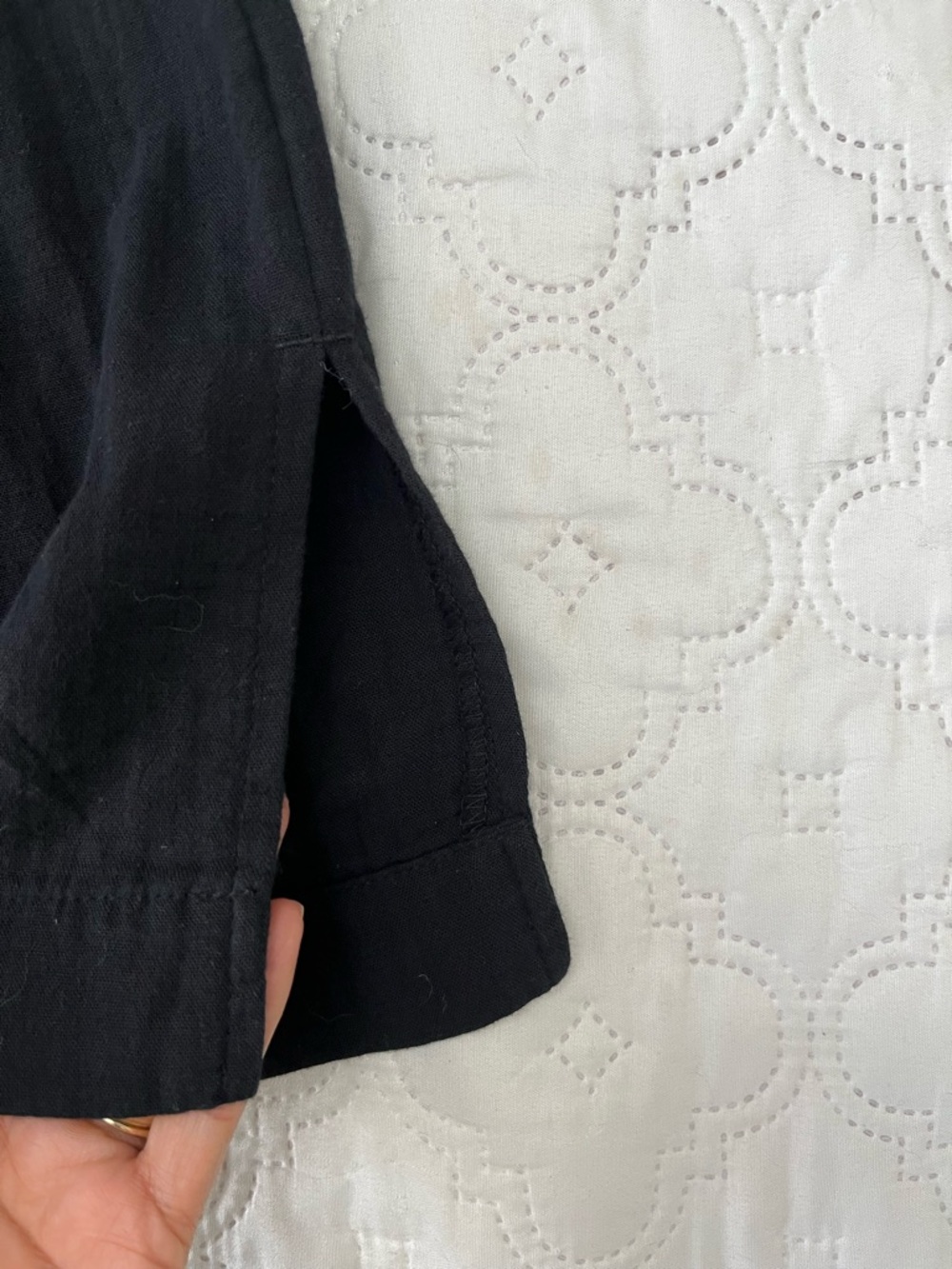 Old Navy High-Waisted Crinkle Gauze Super Wide-Leg Pants In Jack Black Size M - Picture 8 of 16